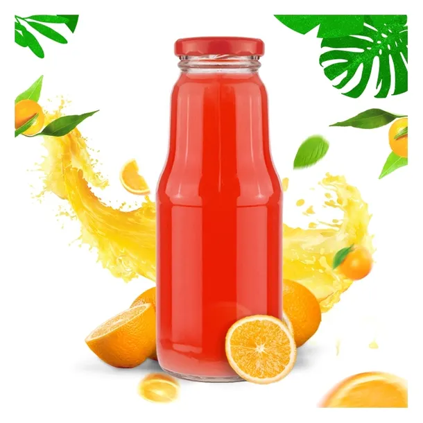 Butelka na sok FRUIT 300ml Butelki Szklane Na Soki Syrop Smoothie fi 43