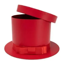 pudelko-flower-box-kapelusz-czerwony-rozette