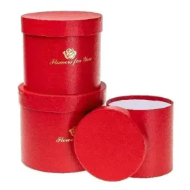 pudelko-flower-box-3szt-czerwony-rozette