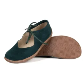 buty-barefoot-skorzane-olivier-classic-lace-zielony-welur