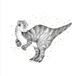 karnet-zlocony-kwadrat-cl3824-bl-dinozaur