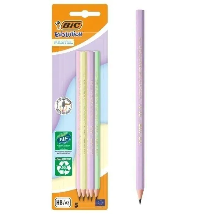 olowek-evolution-pastel-bez-gumki-5szt-bic