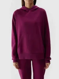 bluza-dresowa-damska-z-kapturem-fioletowa-4f-wss24-tswsf0955