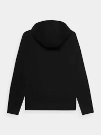 bluza-damska-rozpinana-z-kapturem-czarna-4f-wss24-tswsf0956