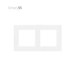 ramka-podwojna-bialy-mat-do-gniazd-i-wlacznikow-simon-55-kontakt-simon-tr2