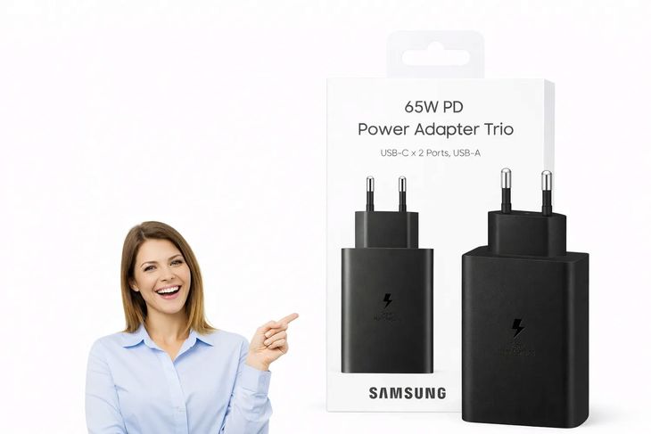 ŁADOWARKA SAMSUNG TRIO 3x USB 65W 1x USB-A +2x USB-C EP-T6530