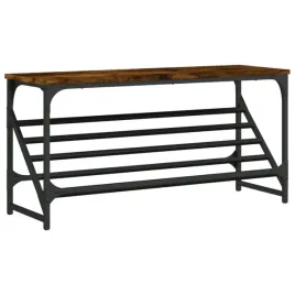 szafka-na-buty-90x30x45-cm-przydymiony-dab-stal-malowana-na-czarno
