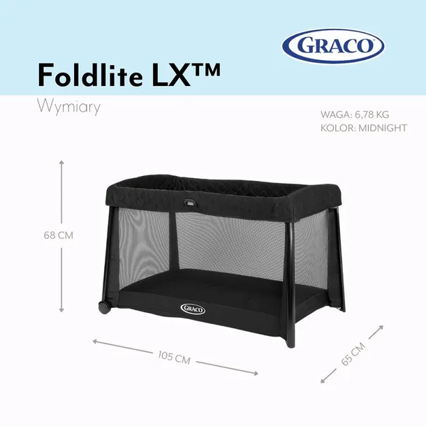 graco-lozeczko-foldlite-lx-midnight-535306-stan-nowy-marka-graco