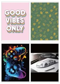 zeszyt-a5-60k-kratka-mix-4szt