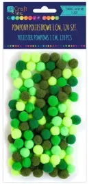 pompony-poliestrowe-zielone-1cm-120szt