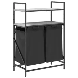 kosz-na-pranie-2-przegrody-z-polkami-szary-dab-sonoma