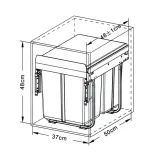 segregator-na-odpady-40cm-2p-20-20l-moc-frontu-stan-nowy