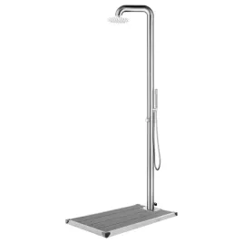 prysznic-ogrodowy-z-szara-podstawa-230-cm-stal-nierdzewna