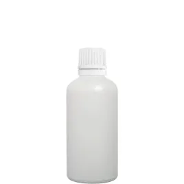 butelka-szklana-100ml-biala-matowa-z-kroplomierzem-bialym