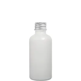 butelka-szklana-100ml-biala-matowa-z-nakretka-aluminiowa