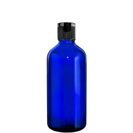 butelka-szklana-100ml-niebieska-z-nakretka-flip-top-czarna