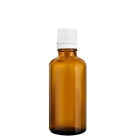 butelka-szklana-50ml-brazowa-z-kroplomierzem-bialym