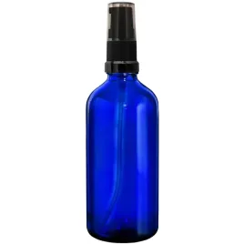 butelka-szklana-100ml-niebieska-z-pompka-dozownikiem