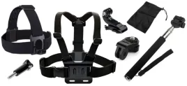 monopod-szelki-klatka-glowa-zestaw-sony-action-cam