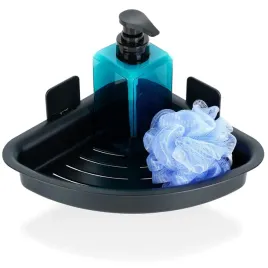 polka-pod-prysznic-czarna-narozna-przyklejana-28x22x8-cm