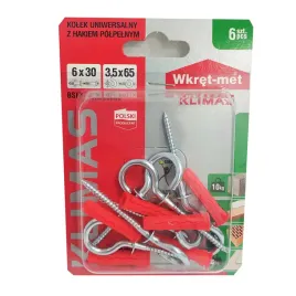 kolek-uniwersalny-6x30-z-hakiem-polpelnym-35x65-op-6-szt