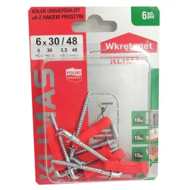 kolek-uniwersalny-6x30-z-hakiem-prostym-48mm-op-6-szt