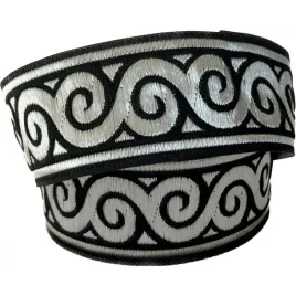 tasma-zakardowa-35061-czarna-srebrna-35cm