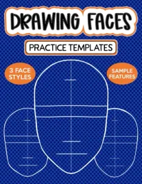 drawing-faces-practice-templates-blank-face-shapes-with-guidelines-for-dra