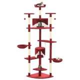 drapak-dla-kotow-203-cm-czerwono-bialy-stan-nowy