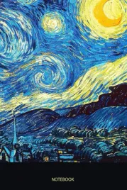 the-starry-night-oil-painting-frame-vincent-van-gogh-painter-journal-noteb