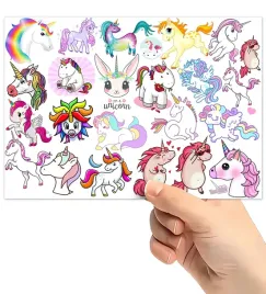 tatuaze-zmywalne-dla-dzieci-dzieciece-jednorozce-unicorn-wzory-super-jakosc