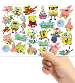 tatuaze-zmywalne-wodne-dla-dzieci-dzieciece-spongebob-wzory-super-jakosc