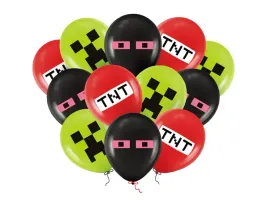 balony-z-nadrukiem-piksele-tnt-wstazka-30-cm-12-szt