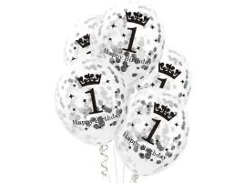 balony-przezroczyste-ze-srebrnym-konfetti-na-roczek-30-cm-5-szt