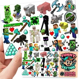 tatuaze-zmywalne-dla-dzieci-dzieciece-minecraft-wzory-jakosc