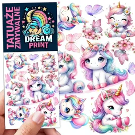 tatuaze-zmywalne-dla-dzieci-dzieciece-jednorozce-unicorn-kon-wzory-jakosc