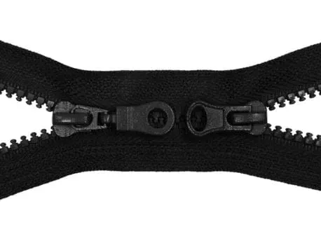 Zamek Rozdzielczy 75cm dwusuwakowy Czarno/Czarny 5szt