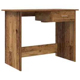 eleganckie-biurko-minimalistyczne-w-kolorze-starego-drewna-z-szuflada