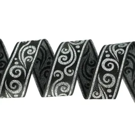 tasma-zakardowa-35078-czarno-srebrna-35cm