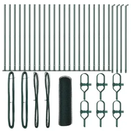 zestaw-slupkow-ogrodzeniowych-stalowych-zielonych-5000-x-32-x-50-cm