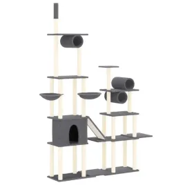 drapak-dla-kota-z-sizalowymi-slupkami-ciemnoszary-279-cm