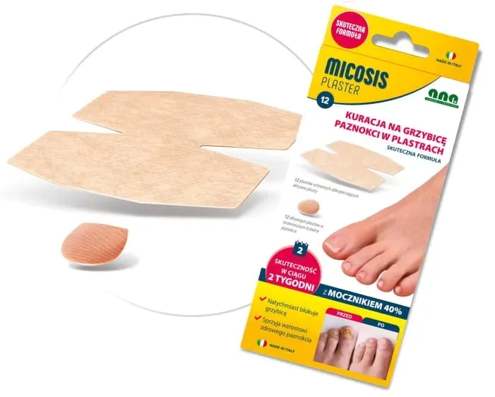 Plastry na grzybicę paznokci z mącznikiem 12szt Mycosis