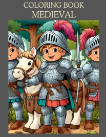 coloring-book-medieval-castles-knights-dragons-princess