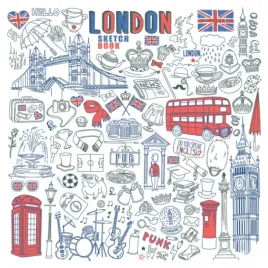 london-sketch-book-a-large-square-sketchbook-with-blank-graph-paper-and-wh