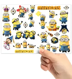 tatuaze-zmywalne-wodne-dla-dzieci-dzieciece-minionki-wzory-super-jakosc