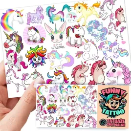 tatuaze-zmywalne-dla-dzieci-dzieciece-jednorozce-unicorn-wzory-jakosc