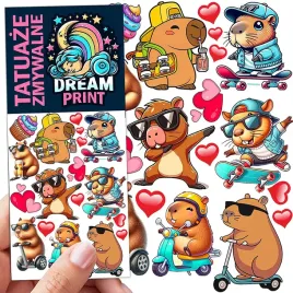 tatuaze-zmywalne-dla-dzieci-dzieciece-kapibara-capybara-wzory-jakosc