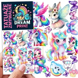 tatuaze-zmywalne-dla-dzieci-dzieciece-jednorozce-unicorn-kon-wzory-jakosc