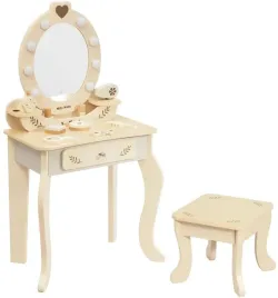 drewniana-toaletka-dla-dzieci-duza-z-oswietleniem-led-taboretem-akcesoriami