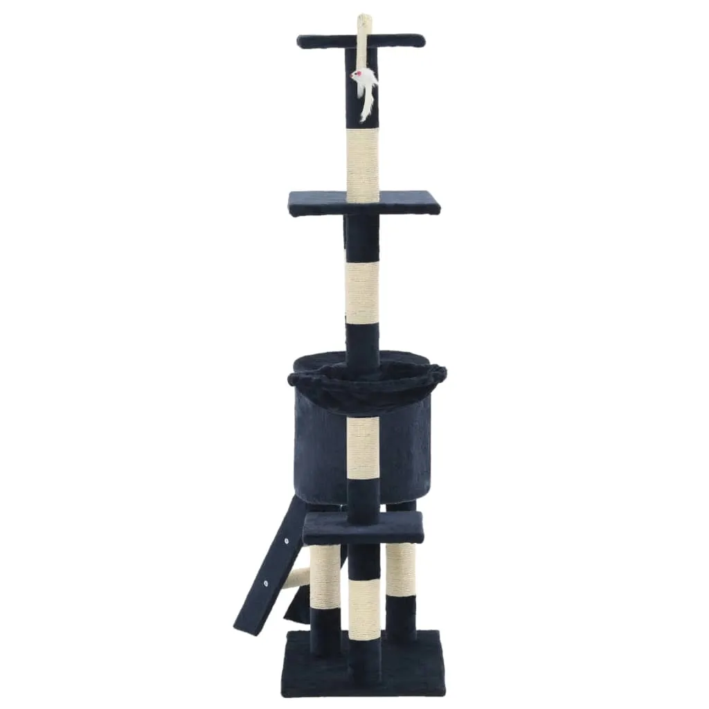 drapak-dla-kota-138-cm-ciemnoniebieski-stan-nowy